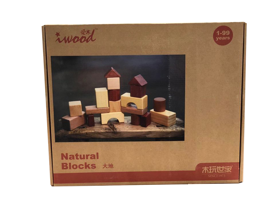 Klocki z naturalnego drewna IWOOD