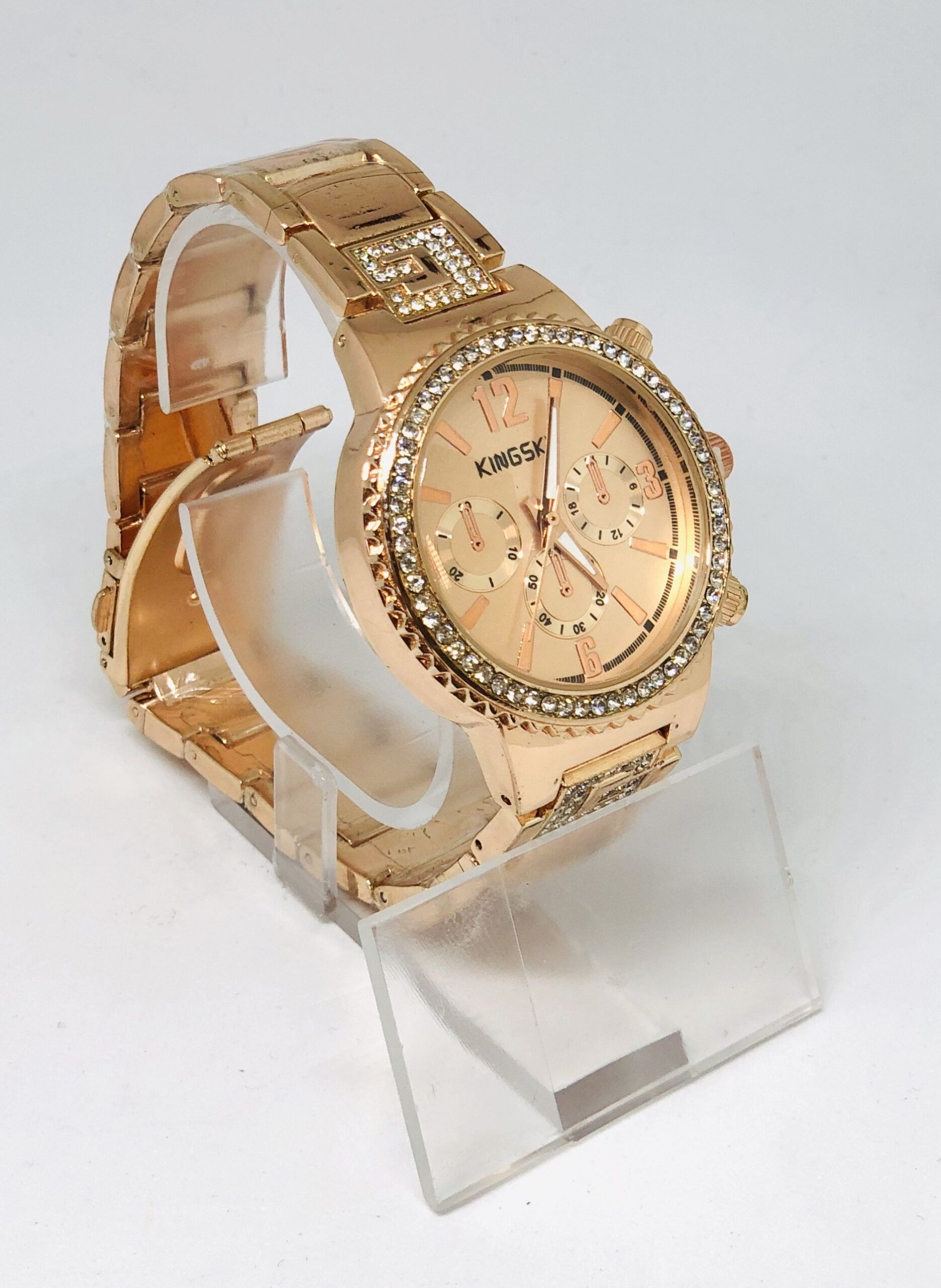 Zegarek Damski KINGSKY ZŁOTY CEKINAMI - obrazek 2
