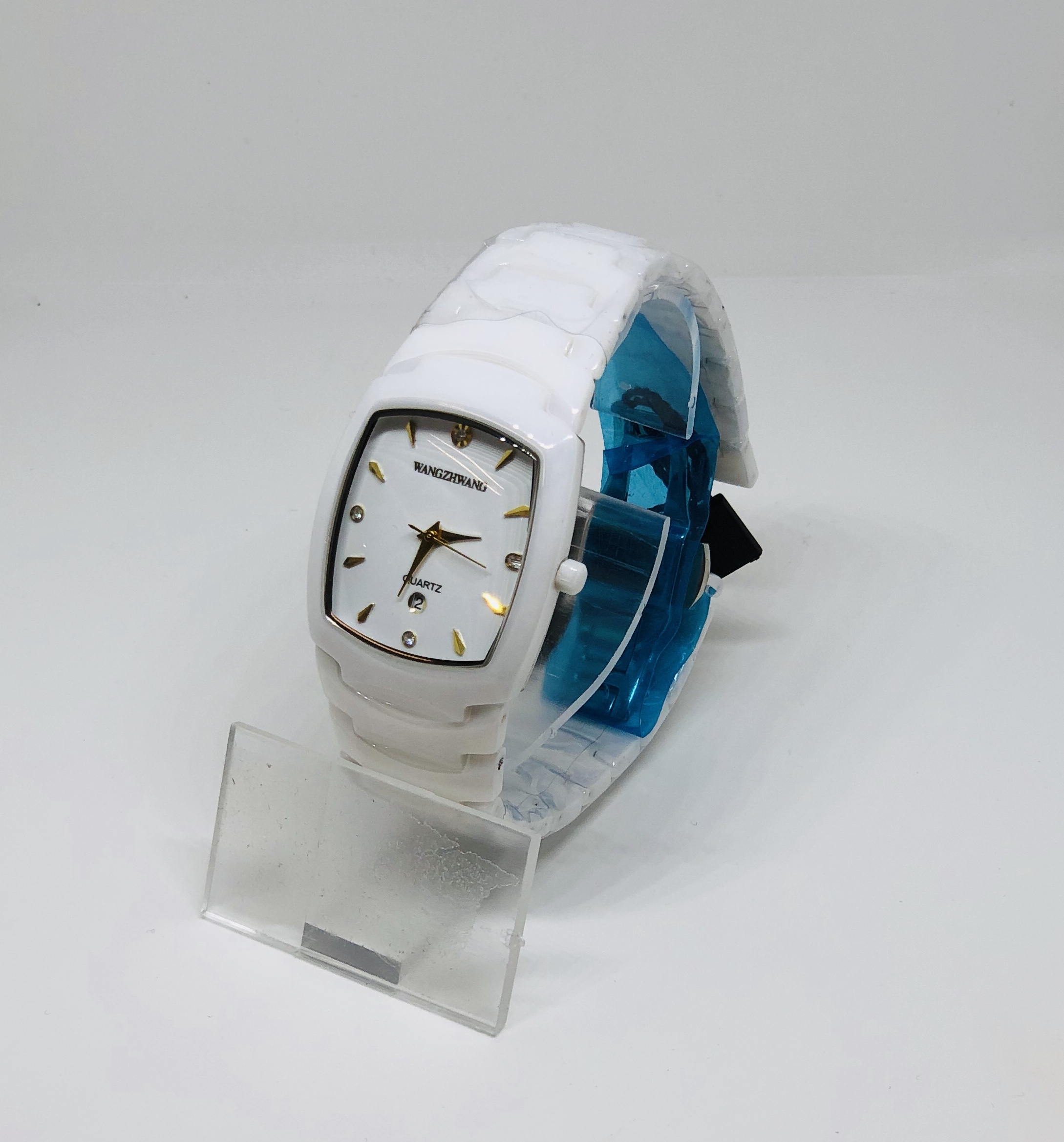 Zegarek Damski Wangzhwang 8601 Biały Datownik - obrazek 3