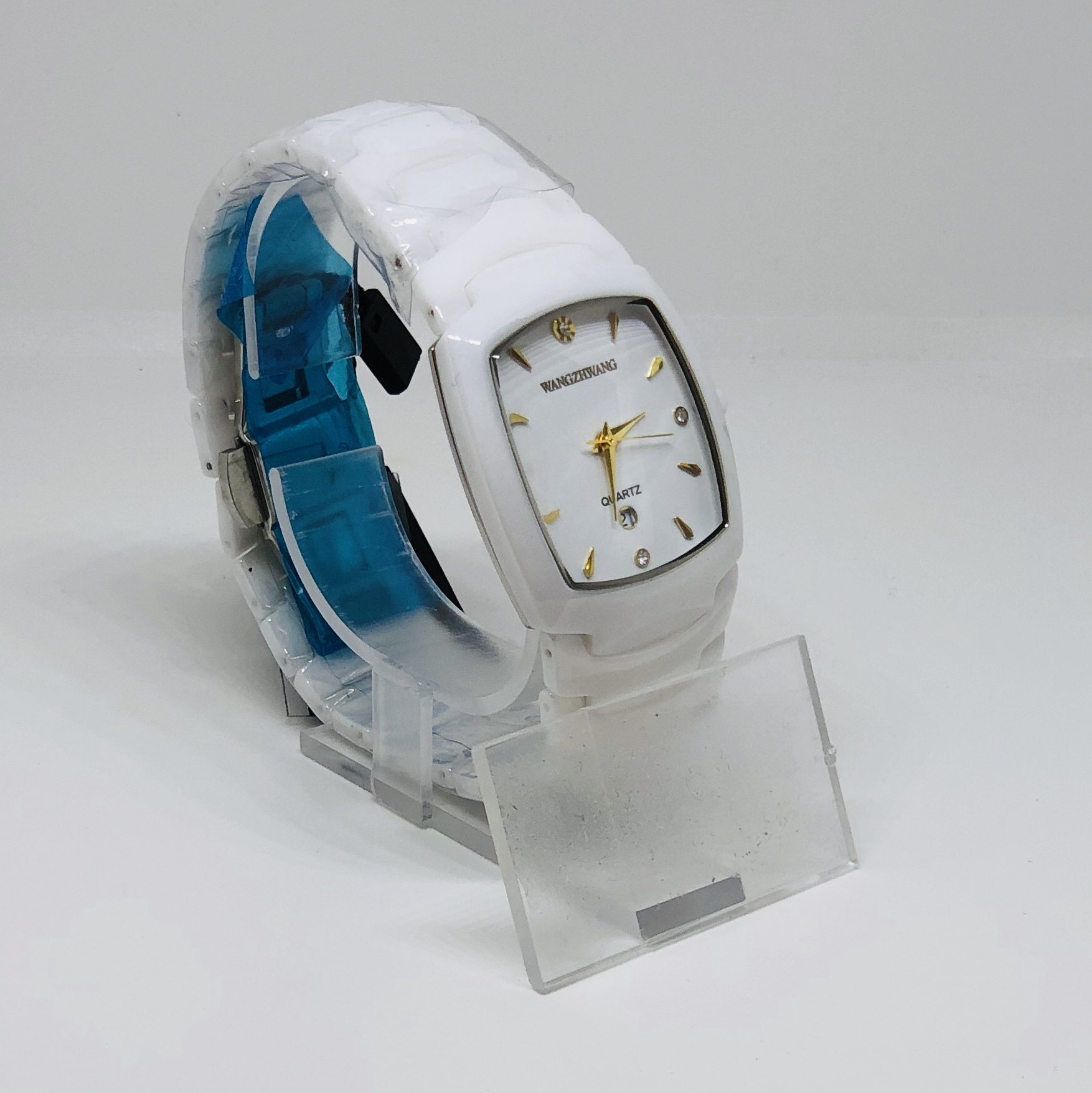Zegarek Damski Wangzhwang 8601 Biały Datownik - obrazek 2