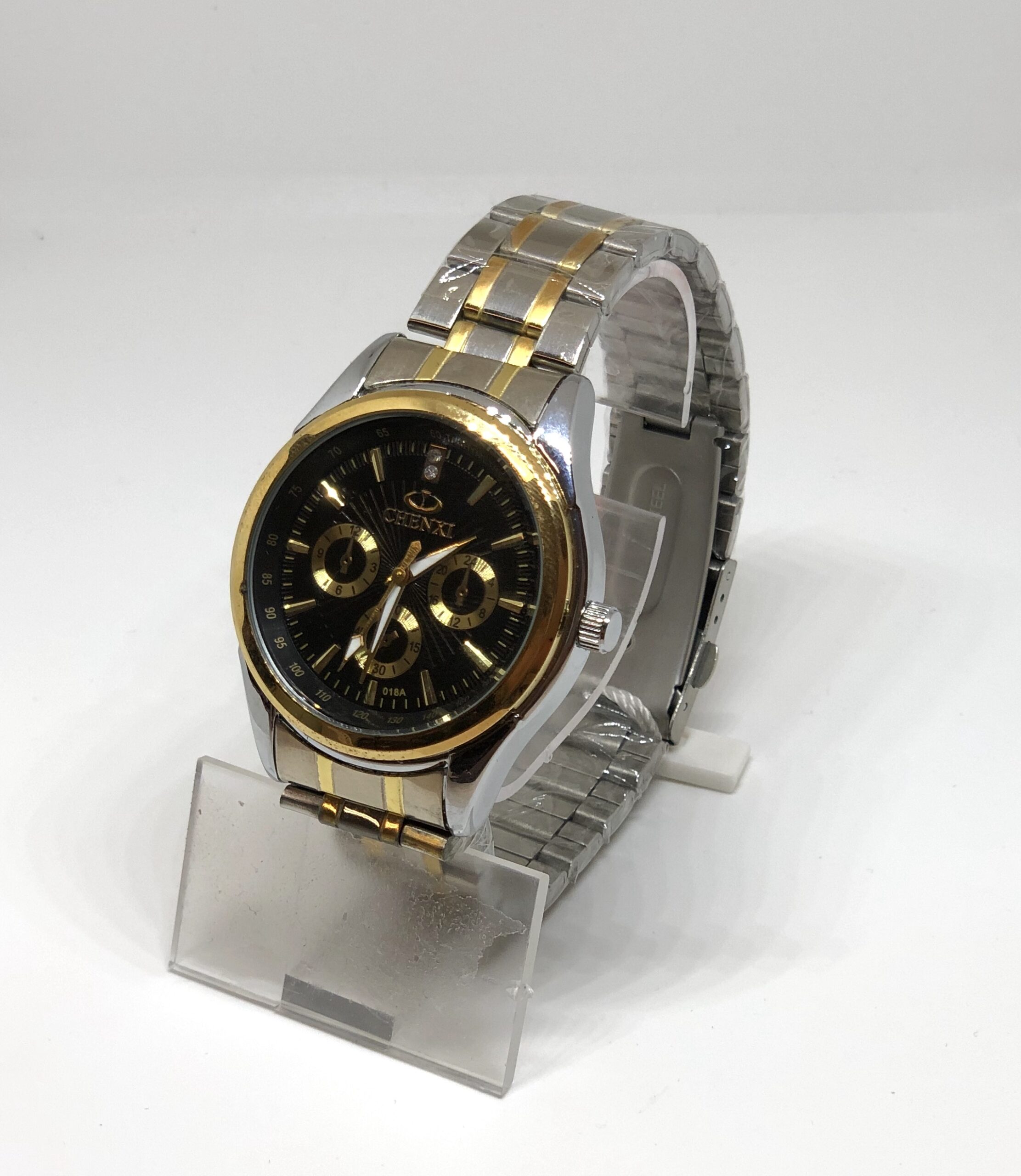 Zegarek Męski Chenxi Srebno-Złota Bransoletka - obrazek 3