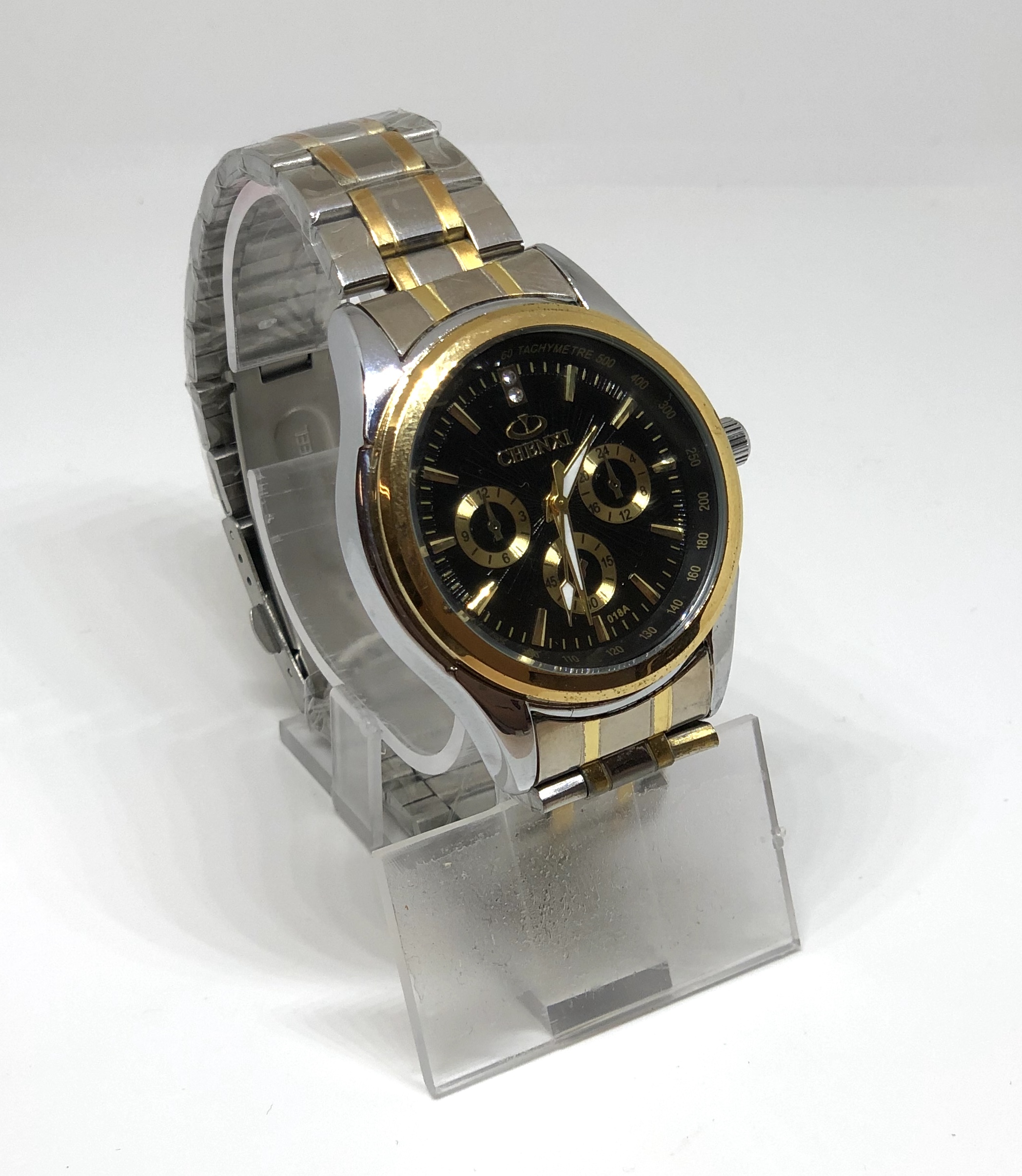 Zegarek Męski Chenxi Srebno-Złota Bransoletka - obrazek 2