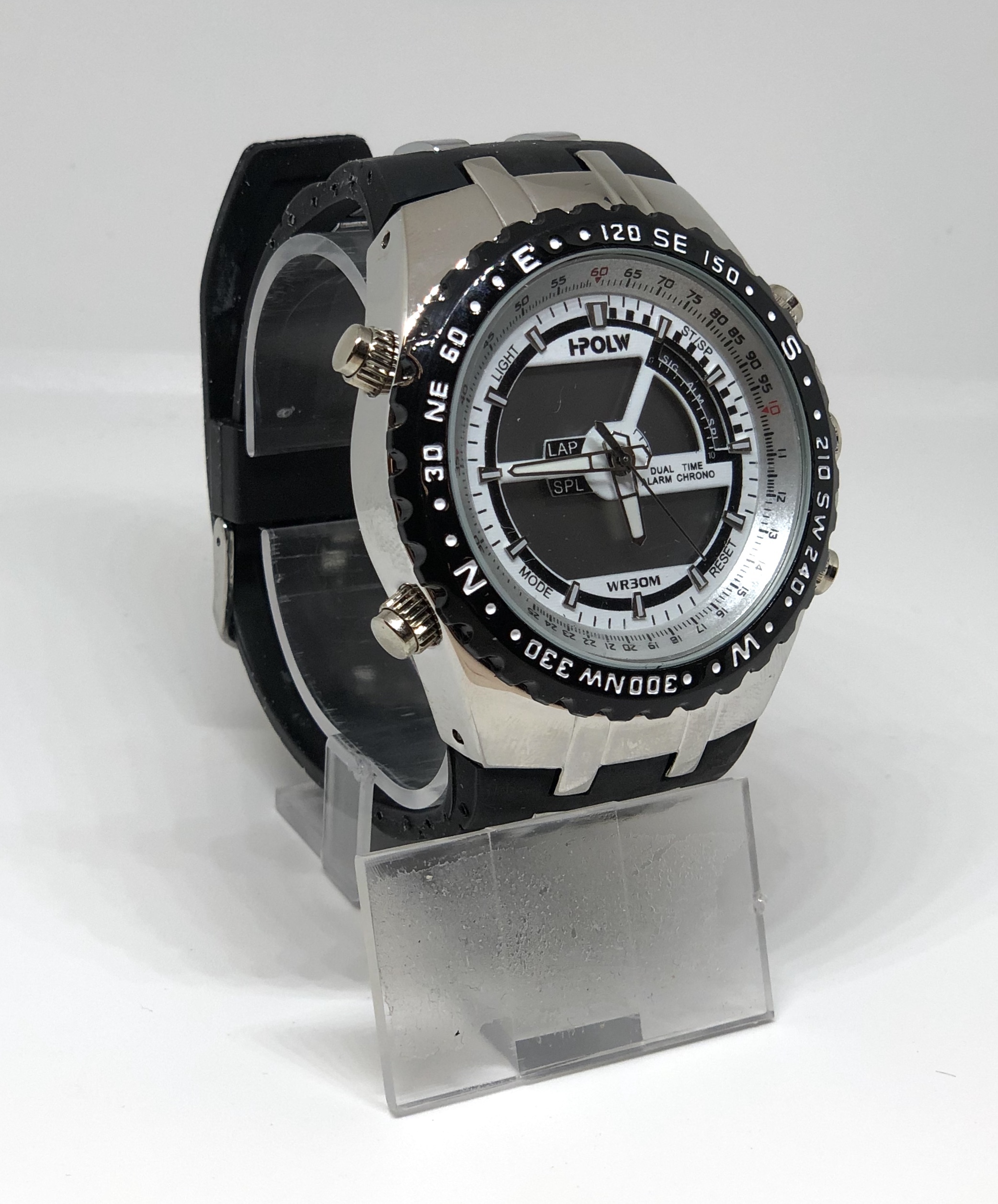 Zegarek Męski I-POLW 584 Sportowy Biały - obrazek 2