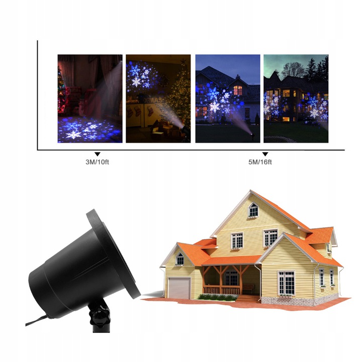 LED WODOODPORNY OGRODOWY PROJEKTOR LASEROWY - obrazek 4