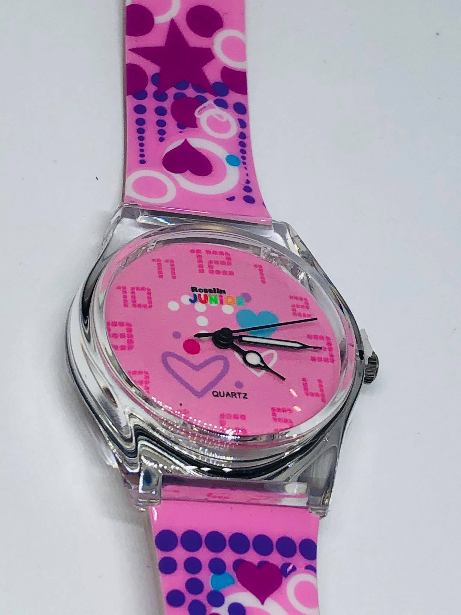 ROSELINE JUNIOR fioletowy dziecięcy zegarek serca - obrazek 2