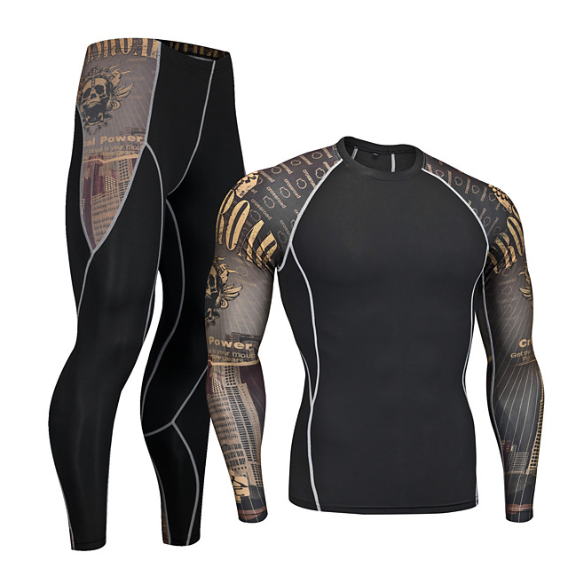 NUCKILY Męska bielizna termoaktywna z nadrukiem