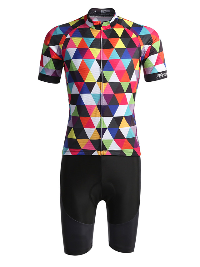 Letni komplet rowerowy koszulka + spodenki z szelkami