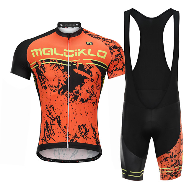 Koszulka i szorty z szelkami na rower Lycra Malciklo roz. M