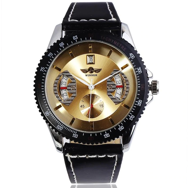 Męski zegarek mechaniczny wzorowany na licznik samochodowy