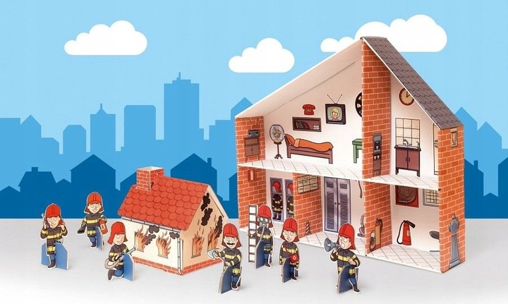 TEKTORADO Kartonowa remiza strażacka do zabawy - obrazek 3