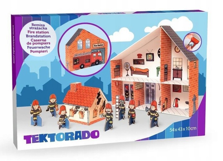 TEKTORADO Kartonowa remiza strażacka do zabawy - obrazek 4