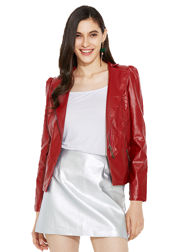 Damska skórzana kurtka ramoneska