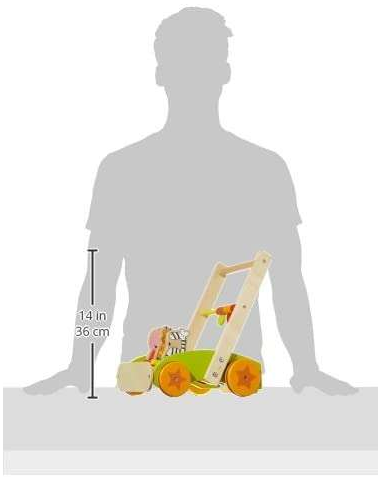 Drewniany pchacz ze zwierzątkami SMALL FOOT 5812 - obrazek 4