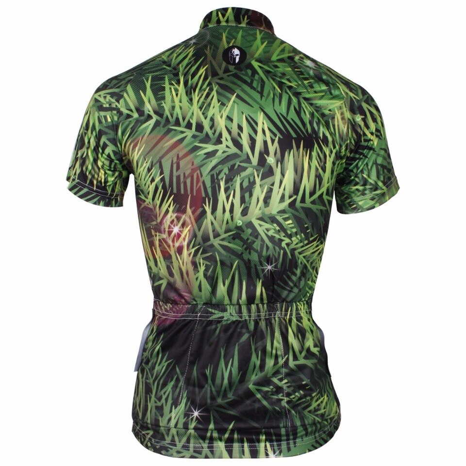Koszulka rowerowa z nadrukiem roślinnym rozm.S - obrazek 2