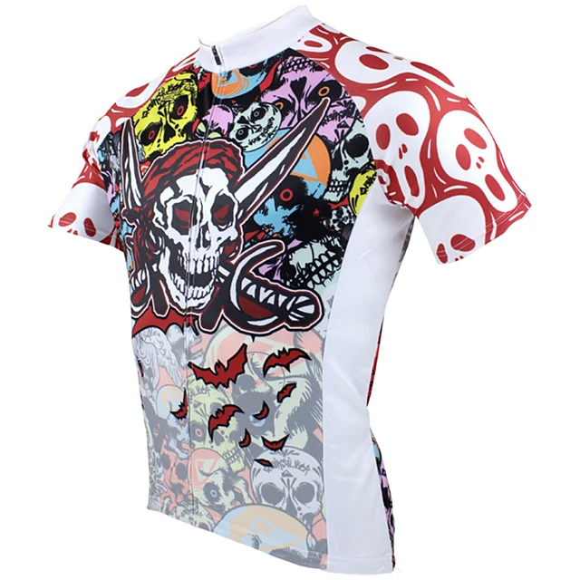 Koszulka rowerowa z nadrukiem w czaszki rozm.S - obrazek 2