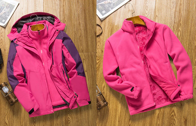 Trekkingowa kurtka z kapturem 3w1 - obrazek 3