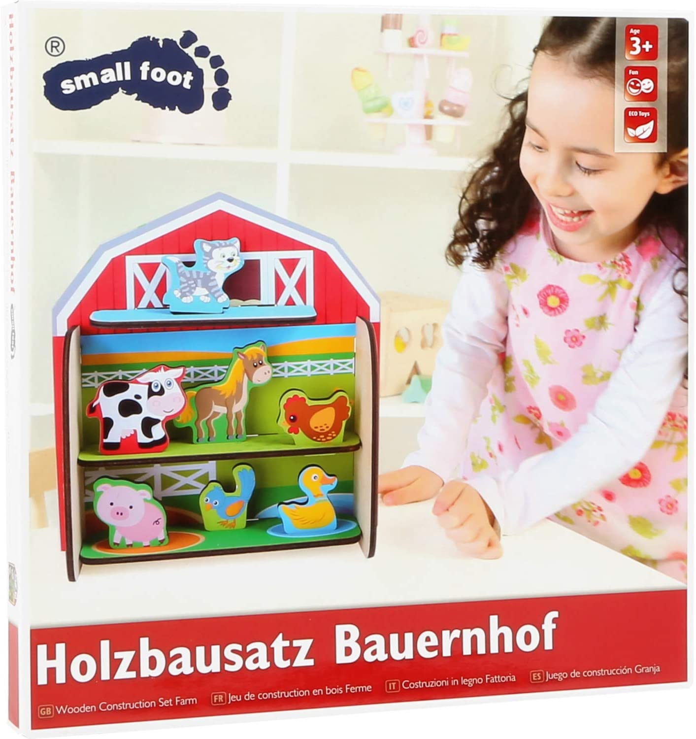 Zestaw drewniana farma układanka zwierzątka - obrazek 3