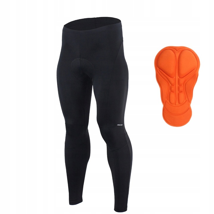 ARSUXEO Legginsy rowerowe z wkładką czarne - obrazek 3