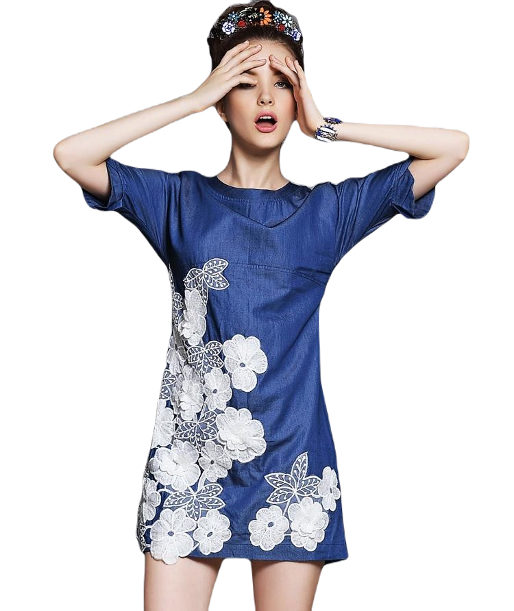 DAMSKA SUKIENKA JEANS LETNIA