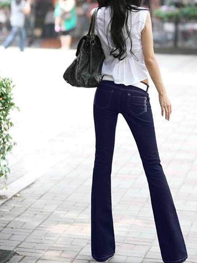 DAMSKIE JEANSY SZEROKIE NOGAWKI - obrazek 3