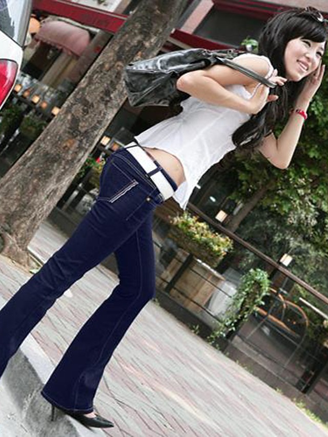 DAMSKIE JEANSY SZEROKIE NOGAWKI - obrazek 4