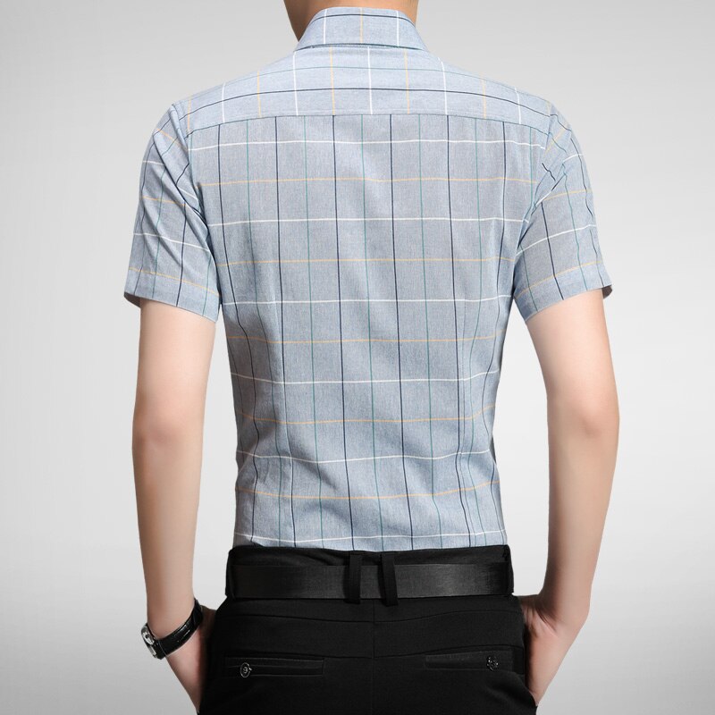 Męska koszula bawełniana w kratę rozmiar XL - obrazek 3