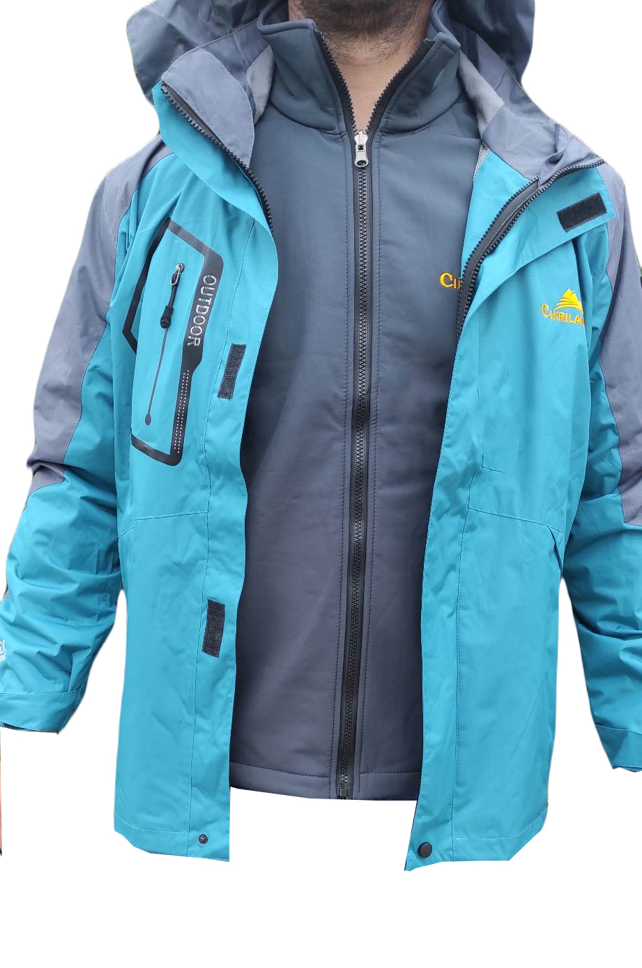 CIKRILAN Trekkingowa kurtka softshell 3w1 rozm. L - obrazek 2