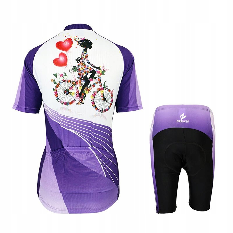 Damski strój rowerowy z krótkim rękawem ARSUXEO - obrazek 2