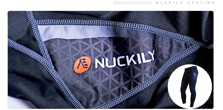 NUCKILY Ocieplane legginsy rowerowe z wkładką - obrazek 2