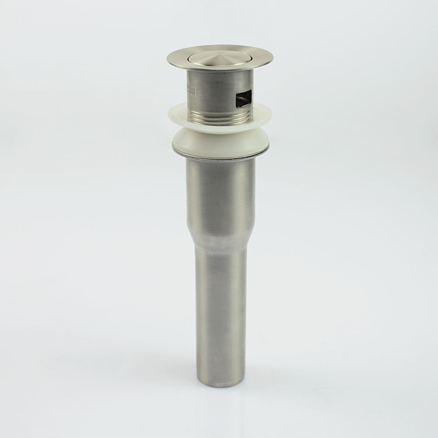 Korek do umywalki stalowy z przelewem Click Clack - obrazek 2