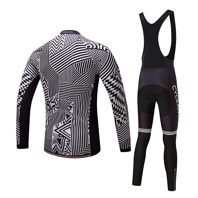 Komplet rowerowy z nadrukiem długi rękaw + legginsy z szelkami - obrazek 2