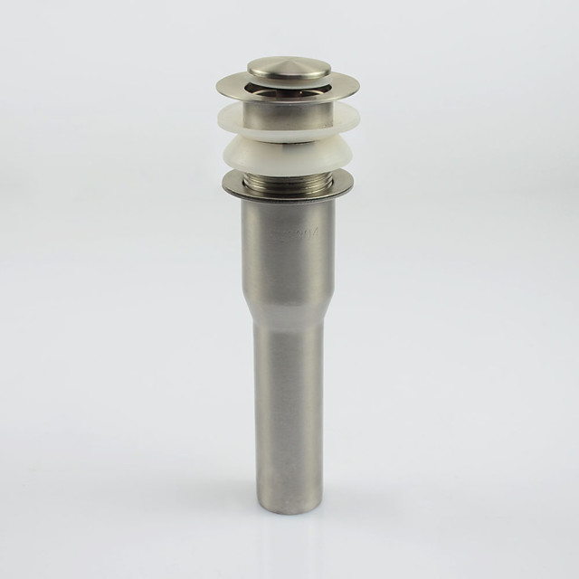 Korek do umywalki stalowy z przelewem Click Clack - obrazek 3