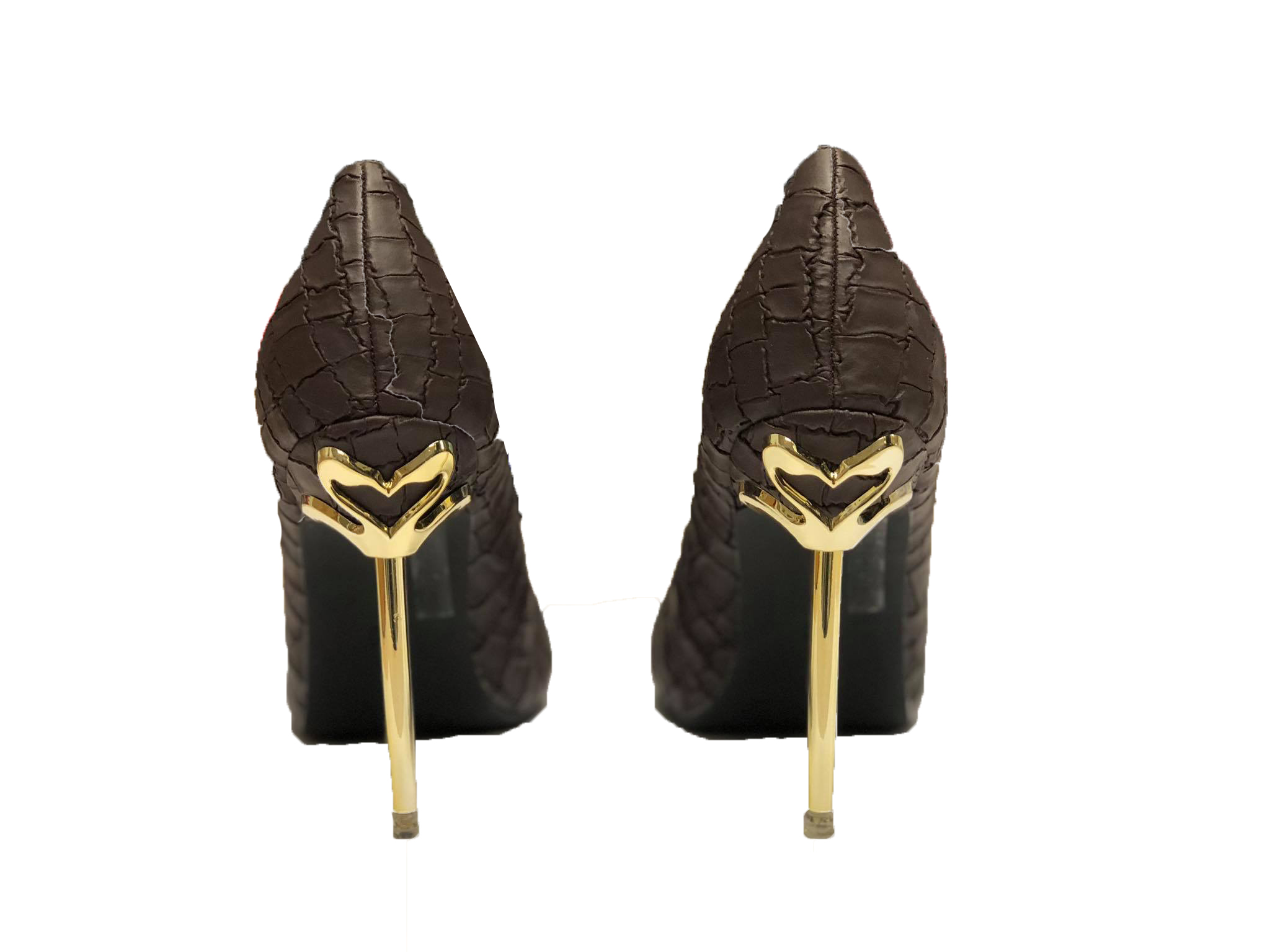 Szpilki w kolorze brązowym - obrazek 2