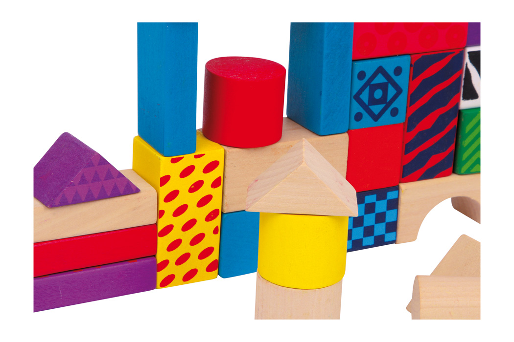 Drewniane kolorowe klocki small foot 3465