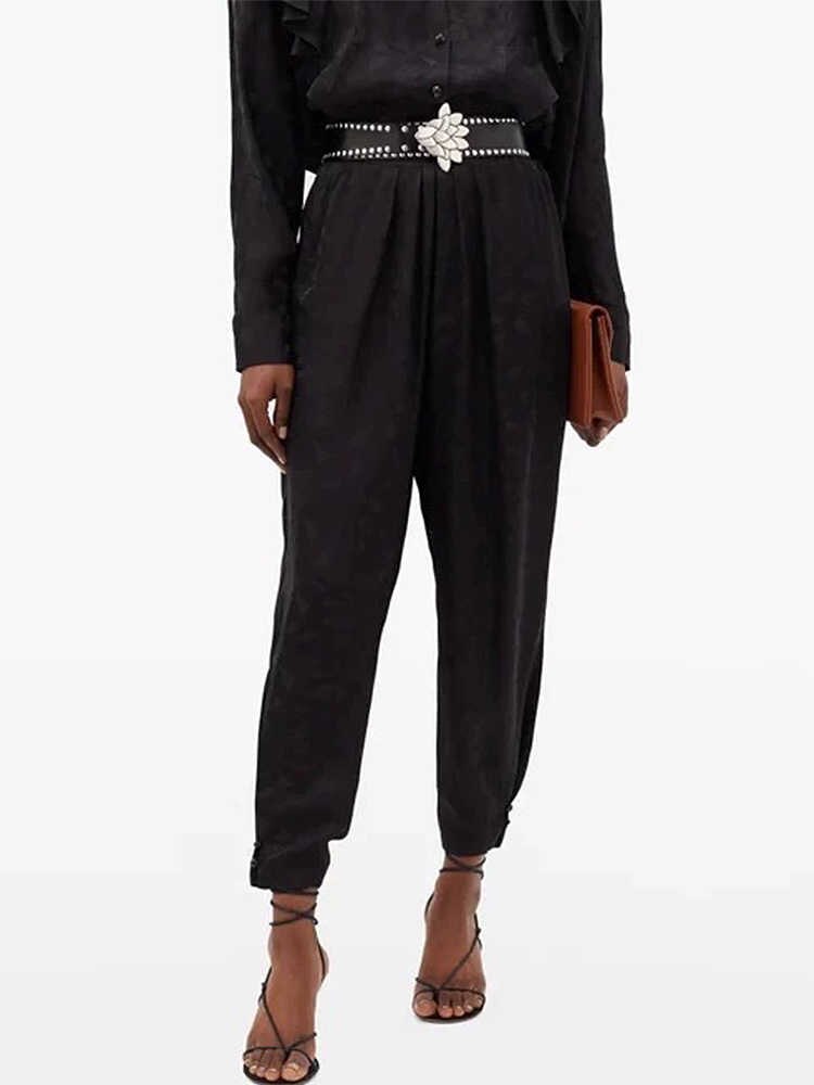 Elegancki damski kombinezon czarny - obrazek 2