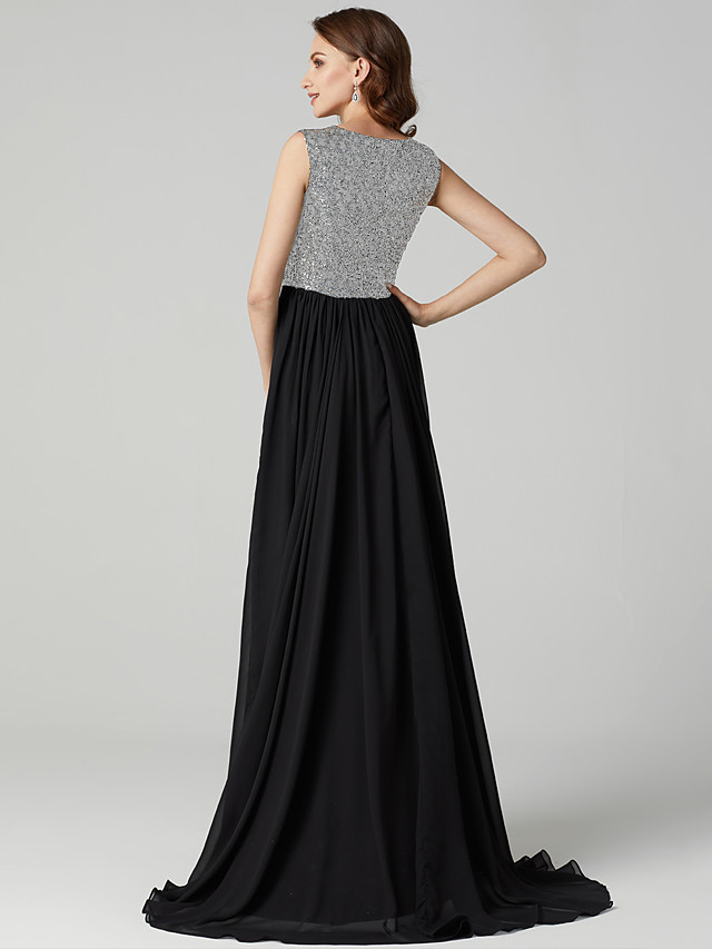 Damska maxi sukienka granatowa - obrazek 4