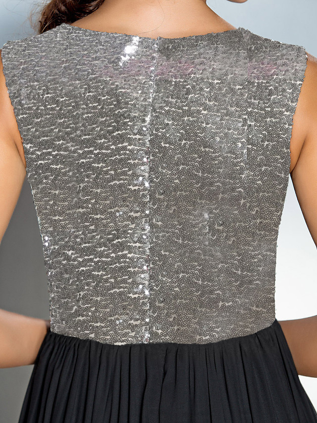 Damska maxi sukienka granatowa - obrazek 6