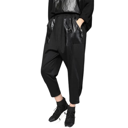 Damskie spodnie 3/4 czarne rozmiar L