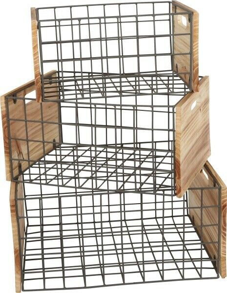 Drewniane skrzynki kratowe ozdobne SMALL FOOT 12053