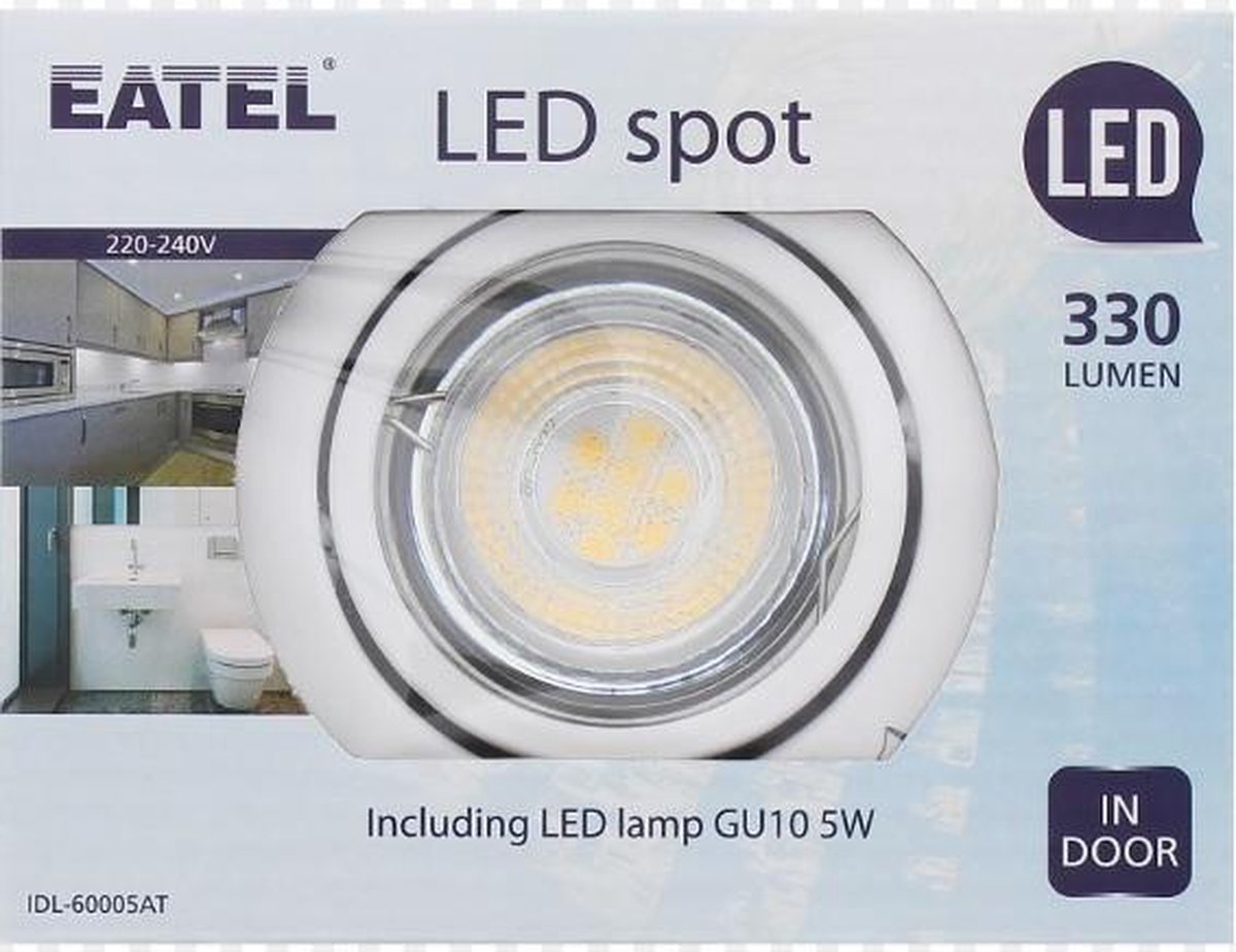 Wpuszczana dioda punktowa z żarówką GU10