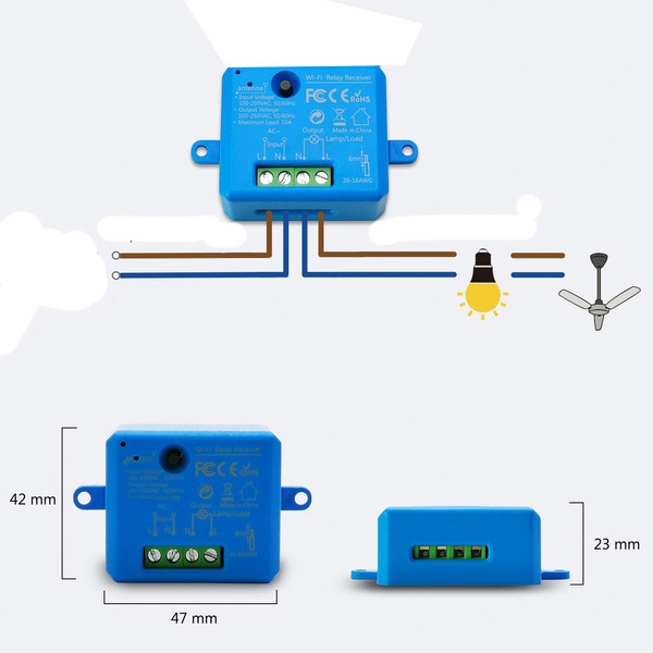 Moduł przekaźnika gniazda przełącznika LoraTap WiFi 10A - obrazek 3