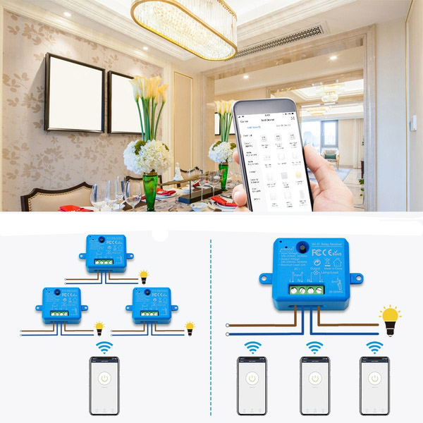 Moduł przekaźnika gniazda przełącznika LoraTap WiFi 10A - obrazek 2