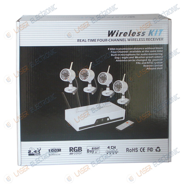 Zestaw transmisji 2,4 GHz z 4 nadajnikami bezprzewodowymi