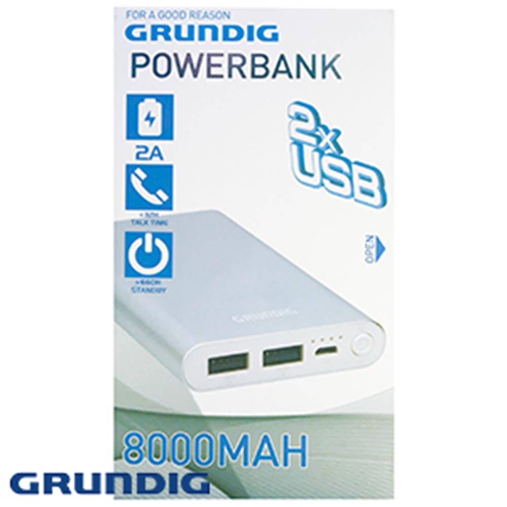 GRUNDIG POWER BANK 2XUSB 8000mAh - obrazek 2