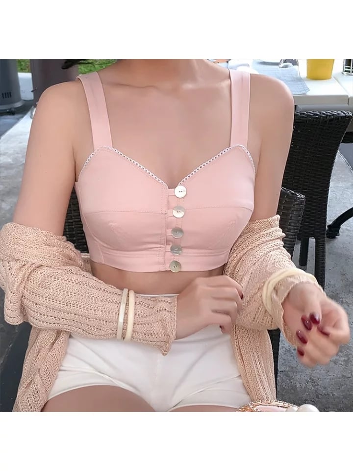 Uroczy top damski pudrowy róż - obrazek 3