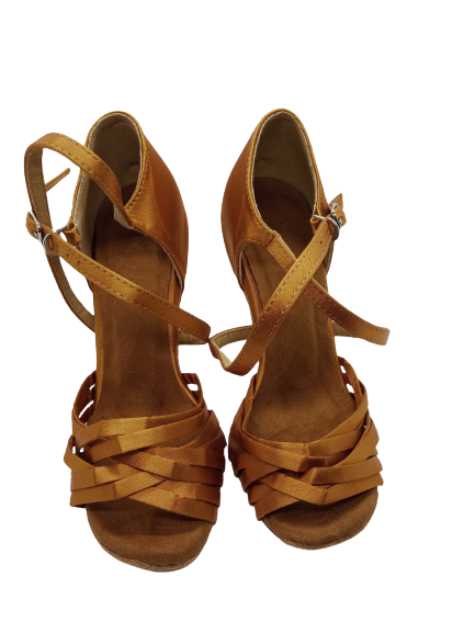 Damskie buty do tańca miedziane