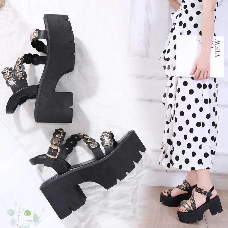 Sandały damskie na platformie rozmiar 41 - obrazek 3