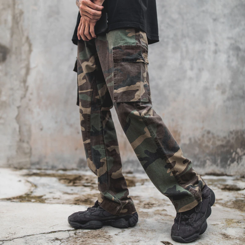 Męskie spodnie moro z kieszeniami ODZIEŻ14 - obrazek 2