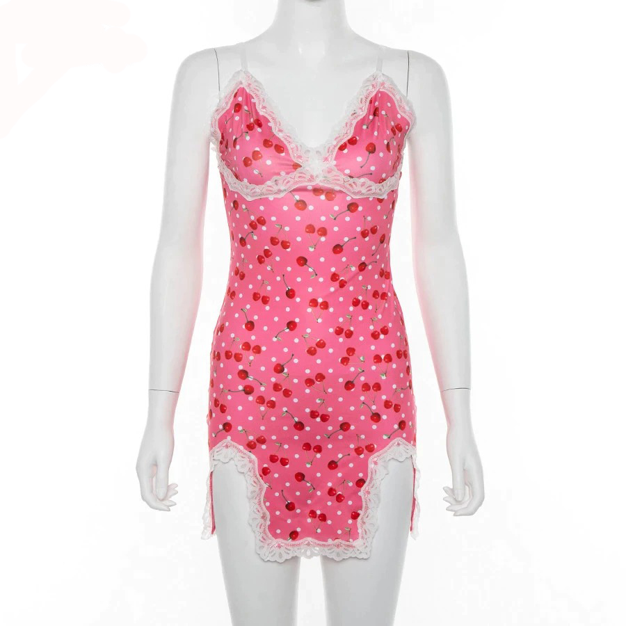 Koszula nocna damska wiśnia