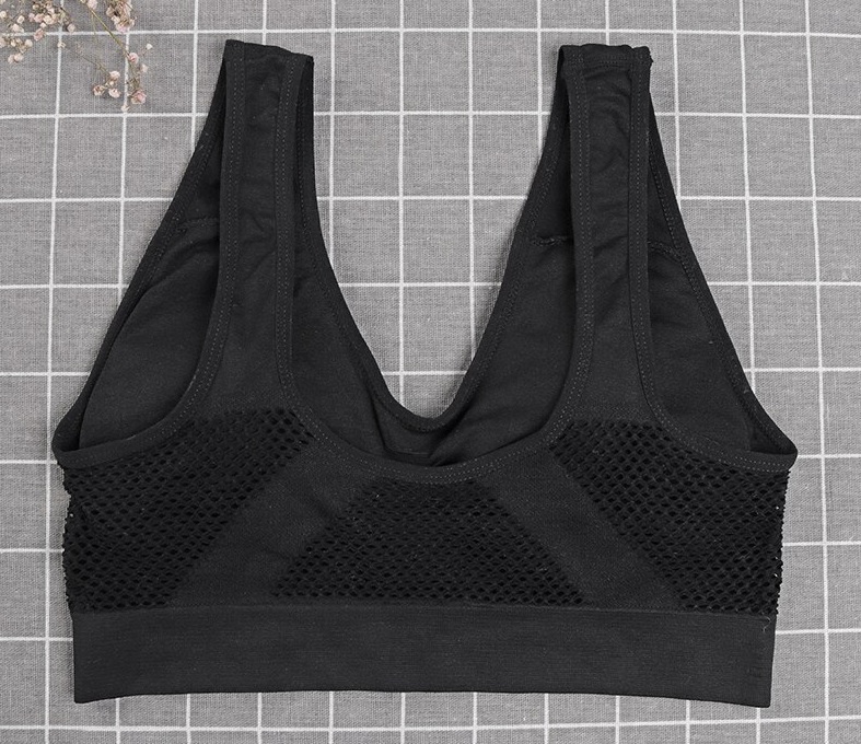 Damski sportowy biustonosz czarny - obrazek 2